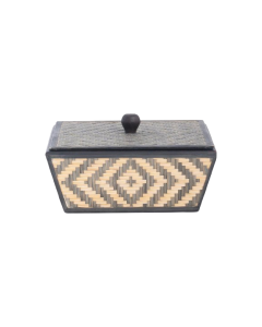 Bamboo Patterned Square Box With Lid
