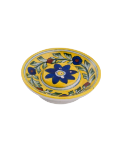 Blue Pottery Round Incense Stick Holder
